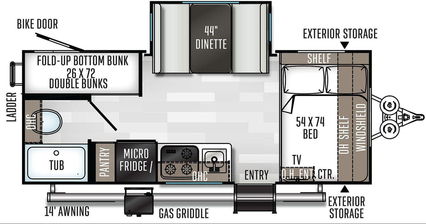 #8217 | 2020 Forest River Geo Pro 20BHS Travel Trailer