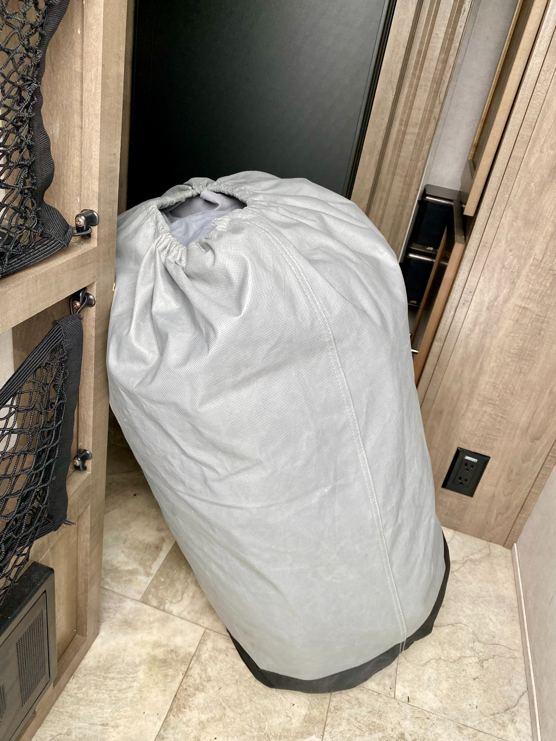 2018 Forest River R-Pod RP176 Travel Trailer showing exterior cover in storage bag
