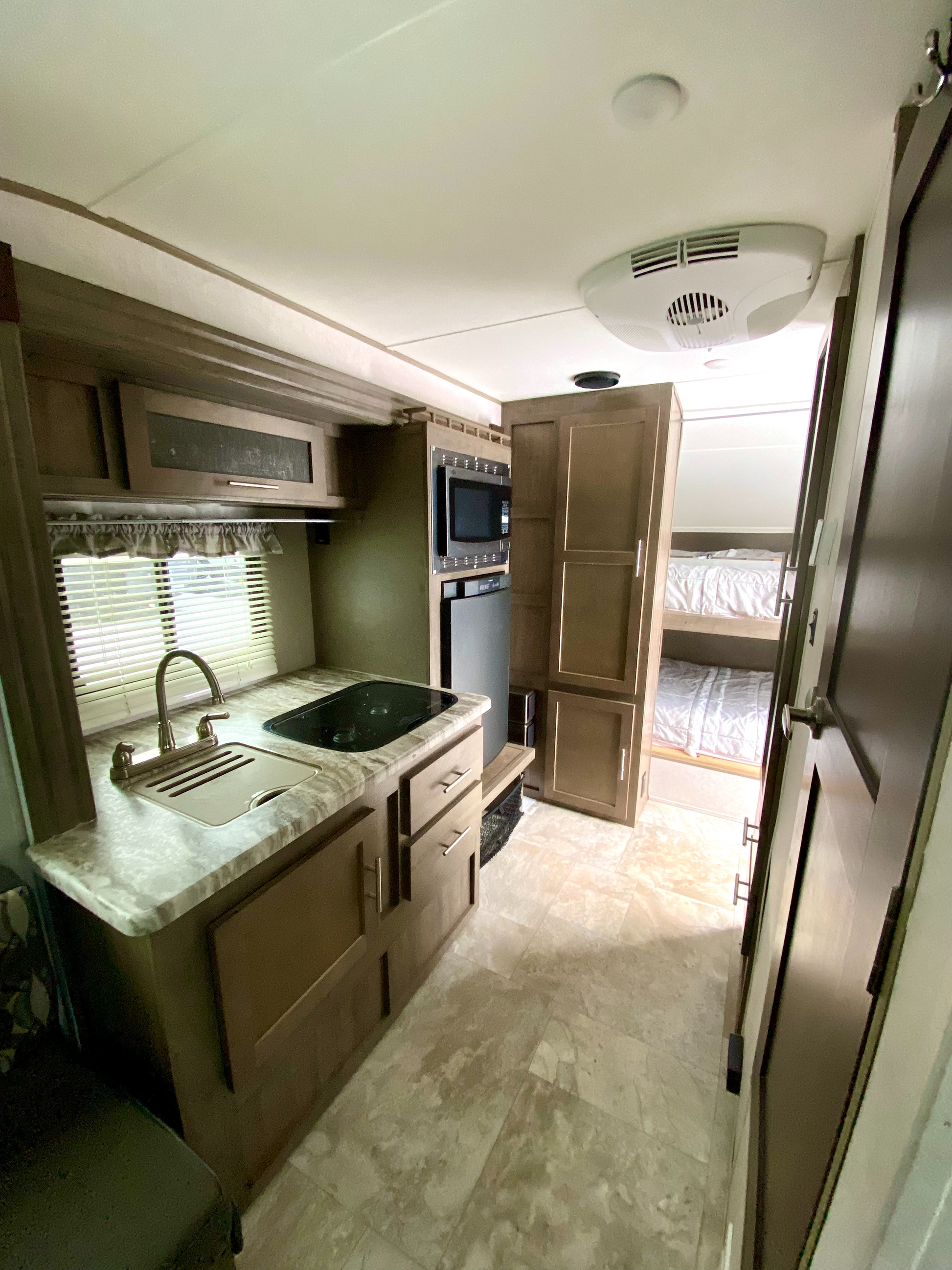 2018 Forest River R-Pod RP176 Travel Trailer interior view towards bunks