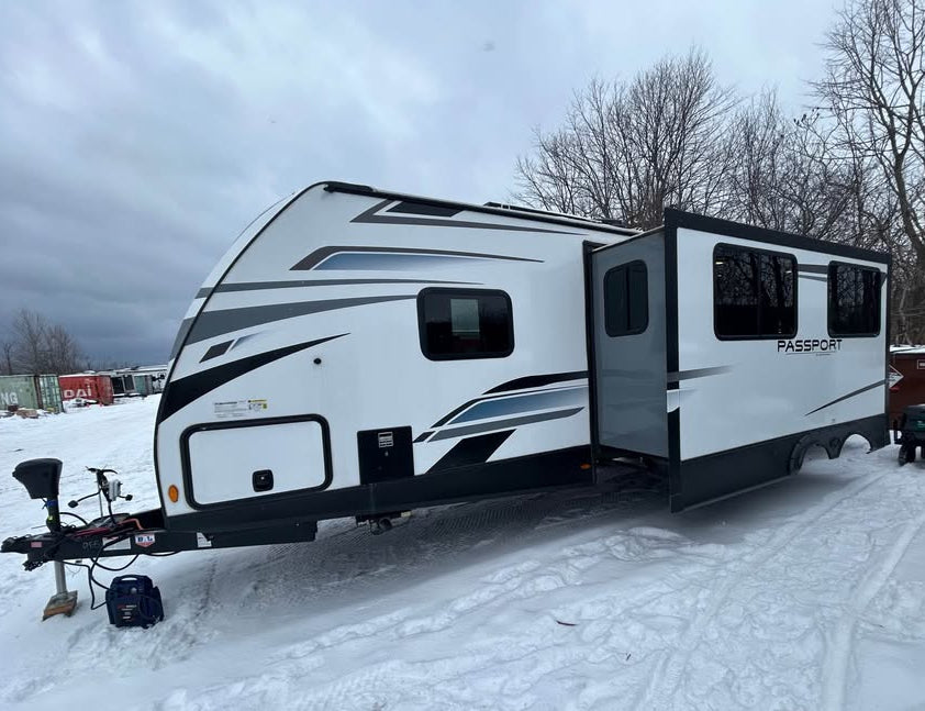 2022 Keystone Passport Travel Trailer showing slide out