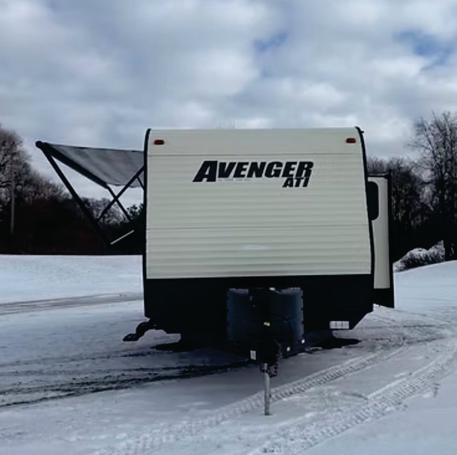 2028 Forest River Avenger 27DBS Travel Trailer front with awning