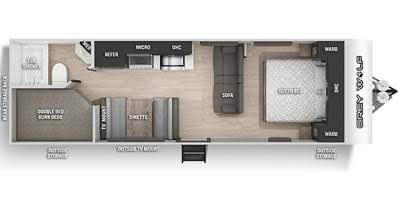 #8116 | 2021 FOREST RIVER Cherokee Grey Wolf Limited 27DJSE