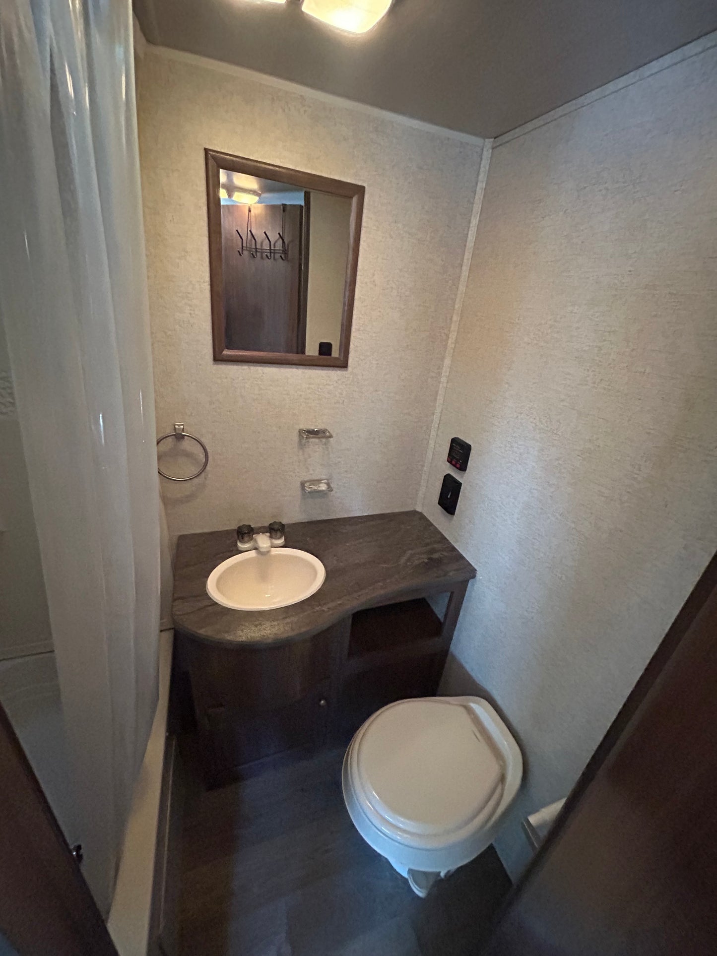 2018 Prowler Lynx 30LX travel trailer showing bathroom