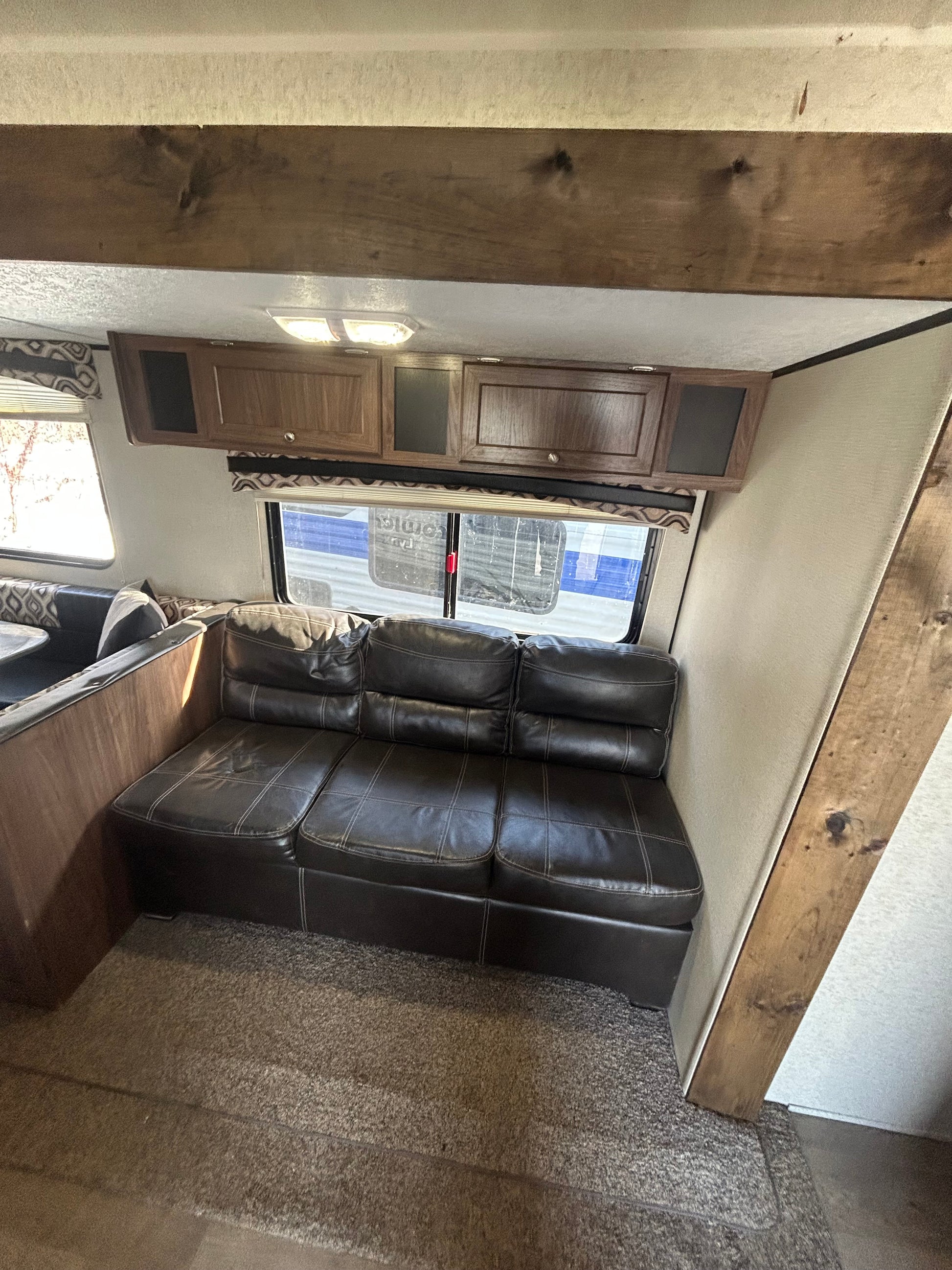 2018 Prowler Lynx  travel trailer showing sofa living space