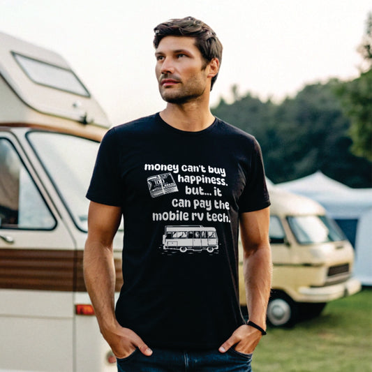 Mobile RV Tech Lifestyle Tee | RV Tech & Camping Season Humor